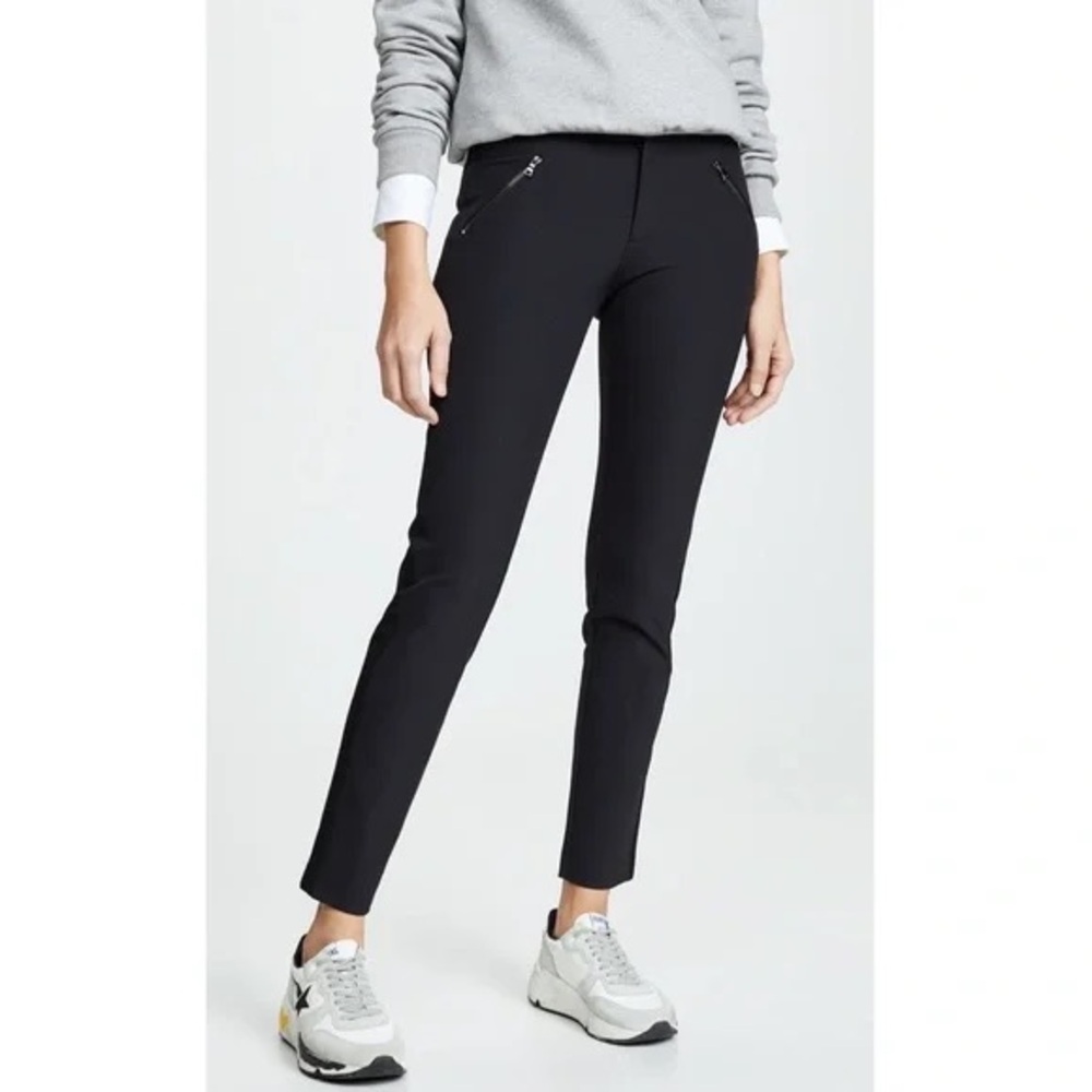 Rebecca Taylor Ava Techy Slim Pants Size 8 Black Cropped Ankle